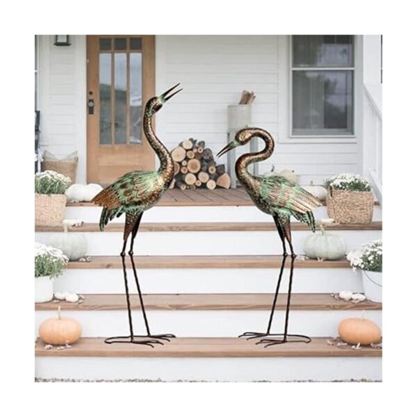 Estatuas de grúa de jardín esculturas de garza azul para_6