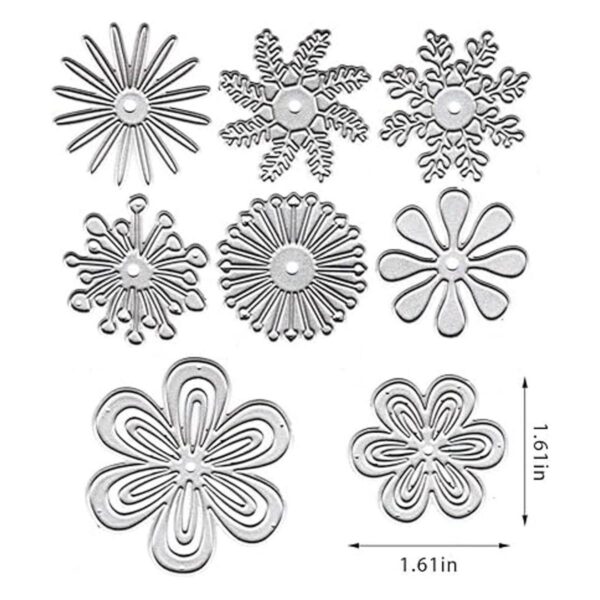 Estivaux 8 piezas de troqueles de marco de flores para_2