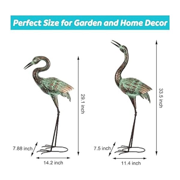 Estatuas de grúa de jardín esculturas de garza azul para_4