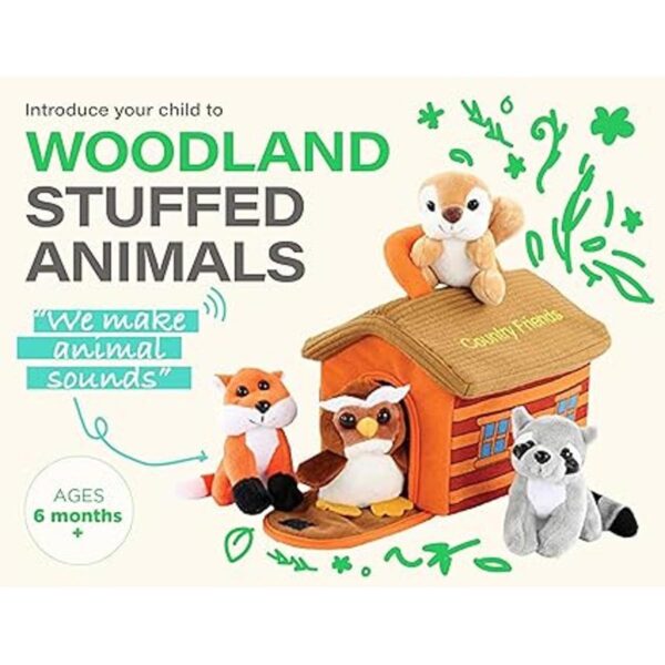 Etna Animales de peluche con portabebés de casa de campo_2