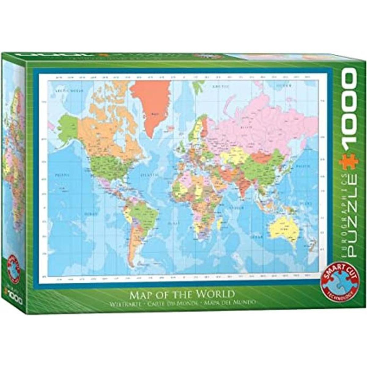 EuroGraphics Modern Map of The World Puzzle 1000 piezas