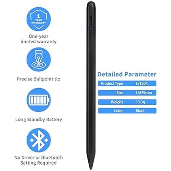 Evach Lápiz digital capacitivo de alta sensibilidad con_3