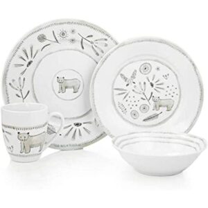 Everything Kitchens Vajilla de 16 piezas con tazas Bear