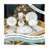 Everything Kitchens Vajilla de 16 piezas con tazas Bear