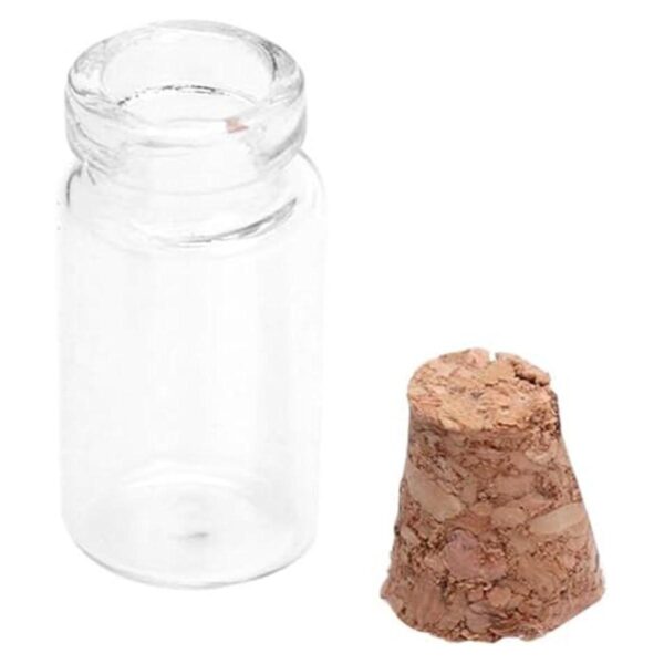Exceart 50 mini botellas de deseos de 0.1 fl oz de corcho