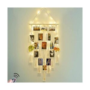Exhibición de fotos colgante decoración de pared macramé_1