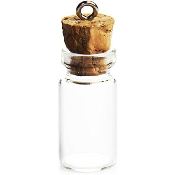 Exceart 50 mini botellas de deseos de 0.1 fl oz de corcho