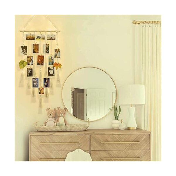 Exhibición de fotos colgante decoración de pared macramé_2