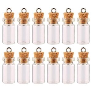 Exceart 50 mini botellas de deseos de 0.1 fl oz de corcho