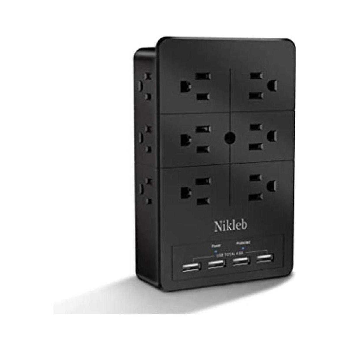 Extensor de enchufe múltiple Nikleb protector de
