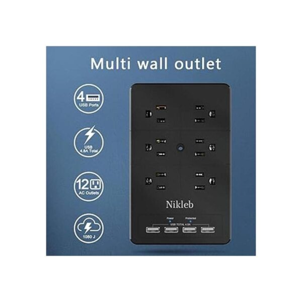 Extensor de enchufe múltiple Nikleb protector de_2
