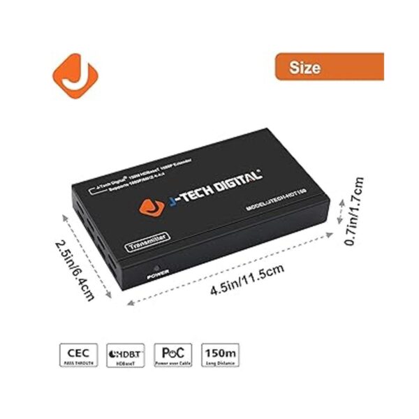 Extensor HDMI de largo alcance digital JTech sobre Cat6_2