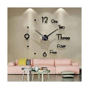 FASHION IN THE CITY Reloj 3D de pared adhesivo sin marco