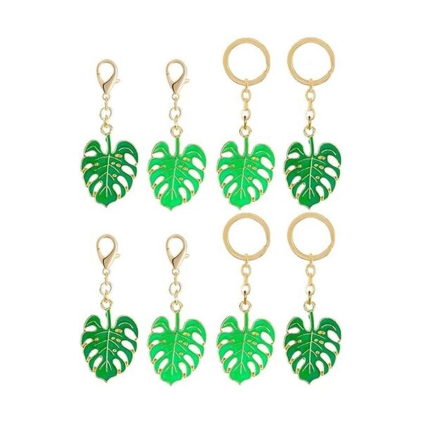 FAVOMOTO Llavero de hoja de palmera tropical 8_1