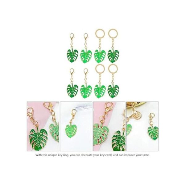 FAVOMOTO Llavero de hoja de palmera tropical 8_2