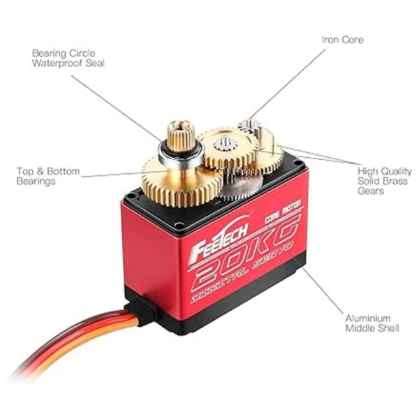 FEETECH Servo motor de 44.1 lbs 7.4 V de alto voltaje