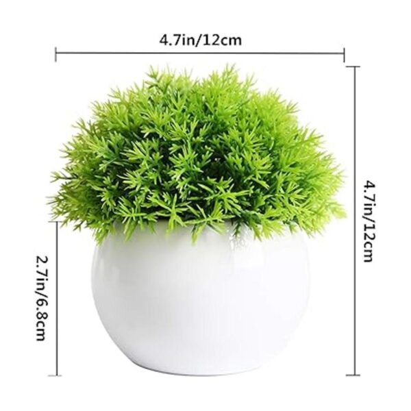 FEILANDUO 4 piezas de mini plantas artificiales en maceta_2