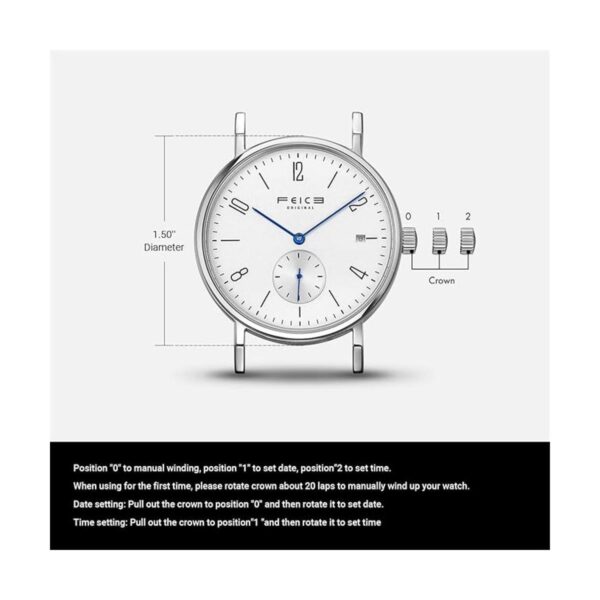 FEICE Relojes de hombre Bauhaus diseño automático reloj