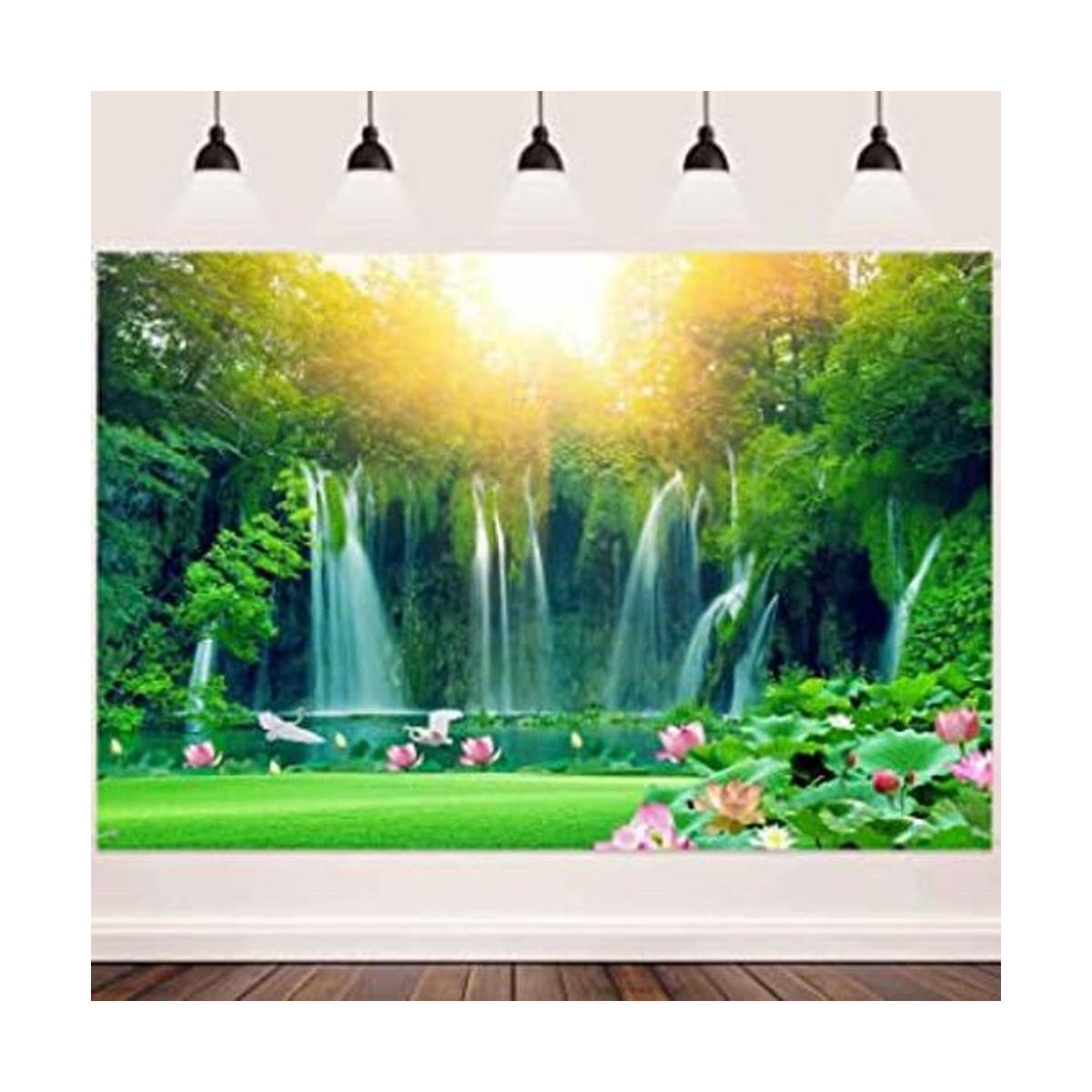 FHZON Fondos de cascada de 11.5 x 5.9 ft para fotografía