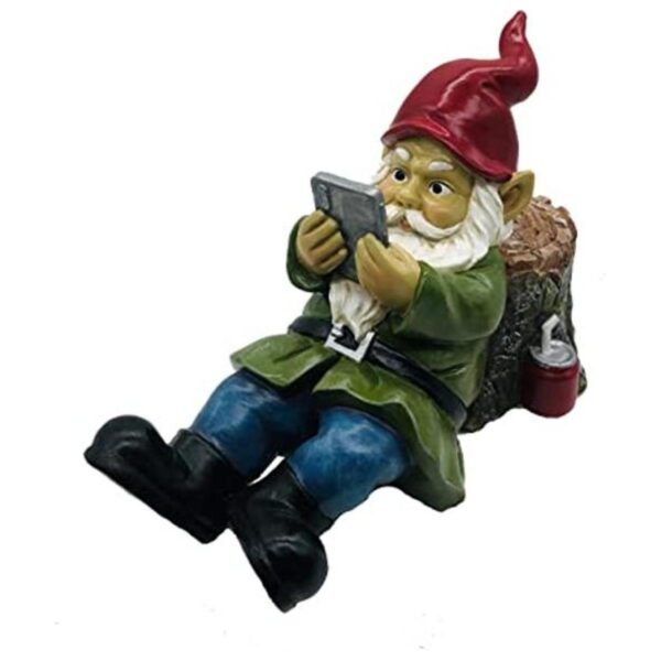 FICITI Teléfono de lectura de gnomos de jardín gnomos de_1