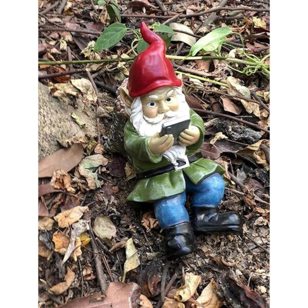 FICITI Teléfono de lectura de gnomos de jardín gnomos de_3