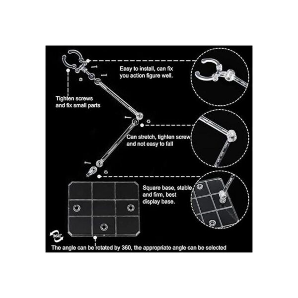 FINGERINSPIRE 8 piezas de soporte de figura de acción para_3