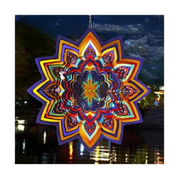 FONMY Molinillo de viento de mandala con diseño de_1
