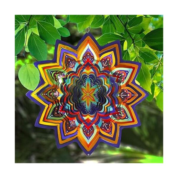 FONMY Molinillo de viento de mandala con diseño de_4