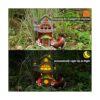 FORUP Estatuas de jardín de casa de hadas de 10 pulgadas