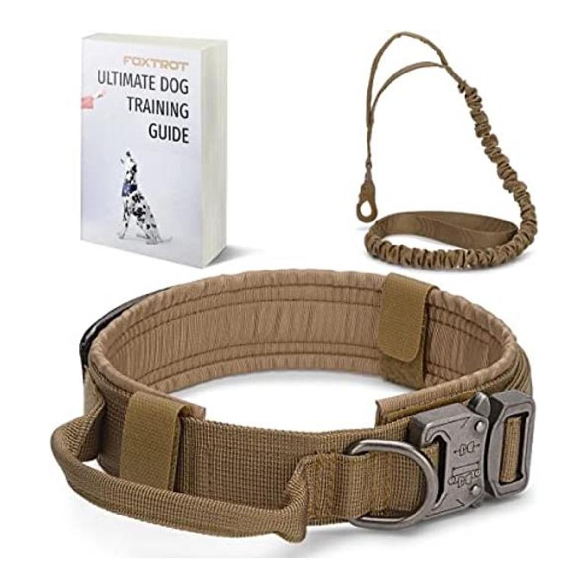 FOXTROT Collar táctico para perro con correa elástica para