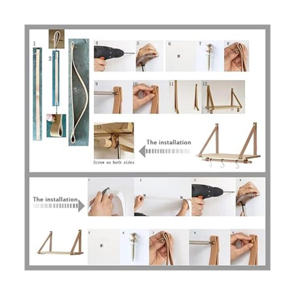 FRIADE Estantes flotantes de madera de pared estantes