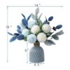 FTPRO Flores artificiales y jarrones combinación de_6