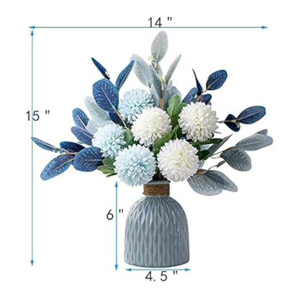FTPRO Flores artificiales y jarrones combinación de_6