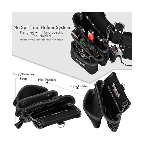 FUERI Kit combinado de bolsas de herramientas Cuero de