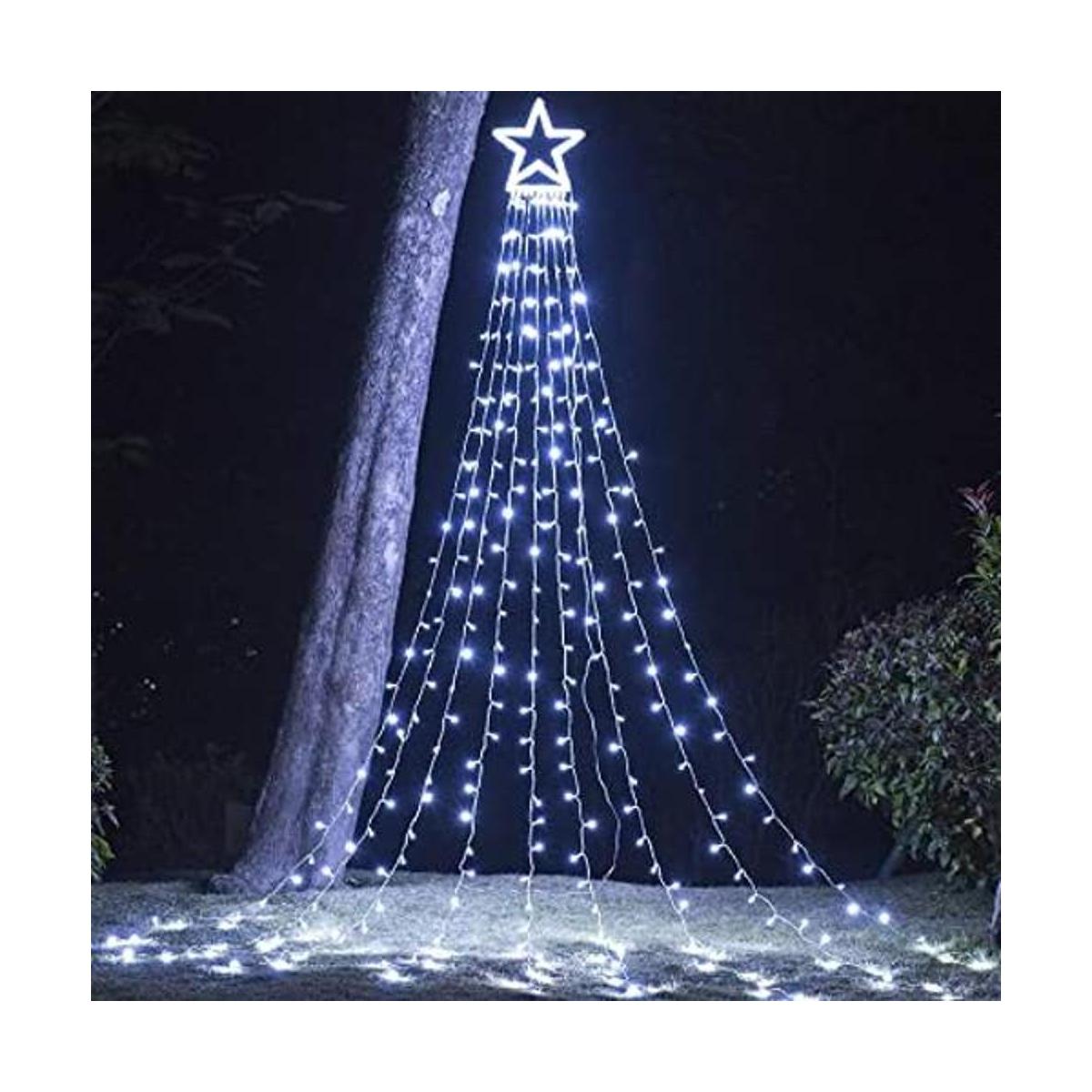 FUNIAO Tira de luces con estrella para decoración de