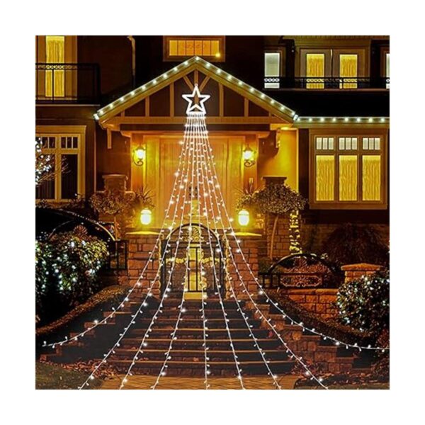 FUNIAO Tira de luces con estrella para decoración de