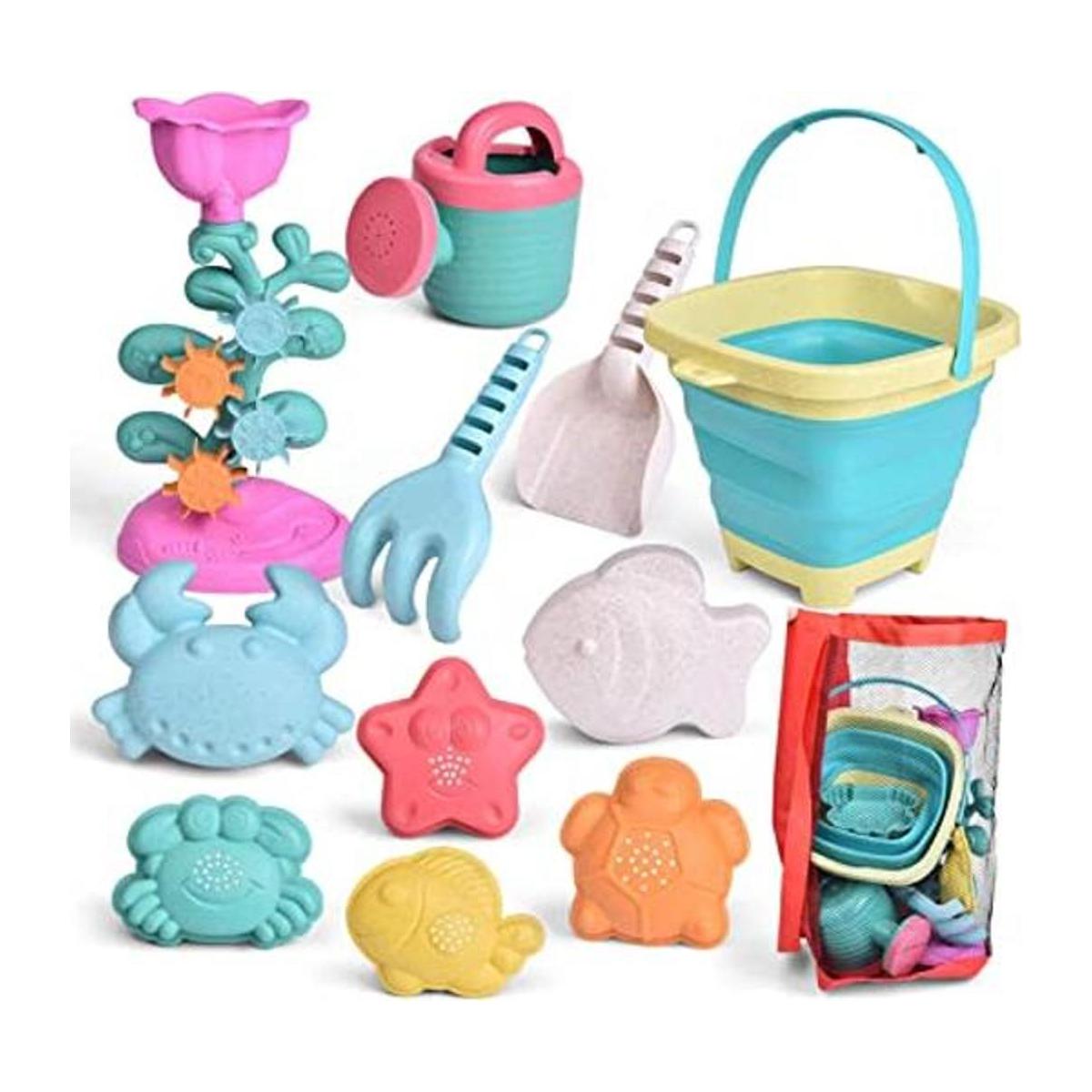 FUN LITTLE TOYS Juego de 12 juguetes de arena de playa
