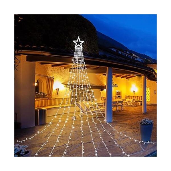 FUNIAO Tira de luces con estrella para decoración de
