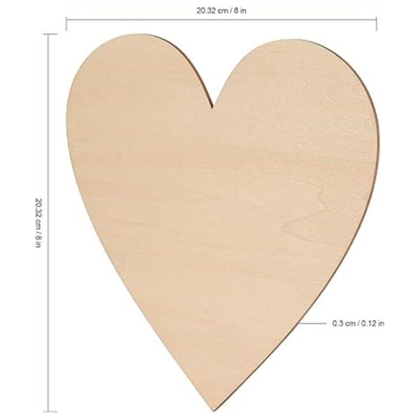 FUNSUEI 30 rebanadas de corazón de madera natural de 8_2