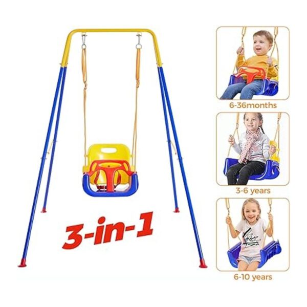 FUNLIO Juego de columpios 3 en 1 para niños pequeños con 4_2