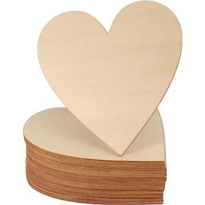 FUNSUEI 30 rebanadas de corazón de madera natural de 8_1