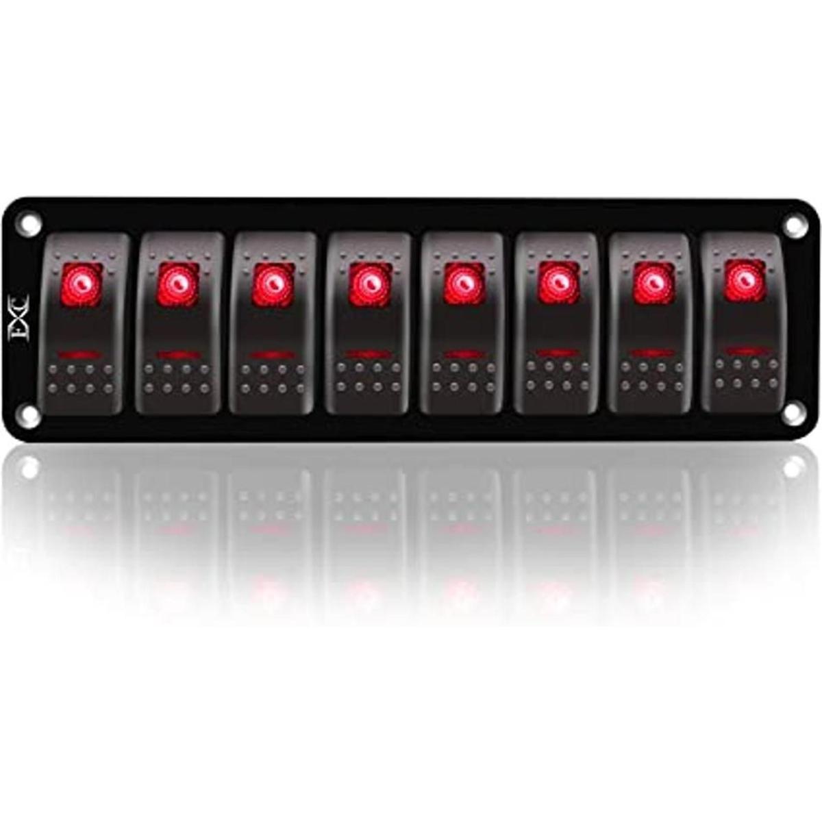 FXC Interruptor basculante Panel de aluminio 8