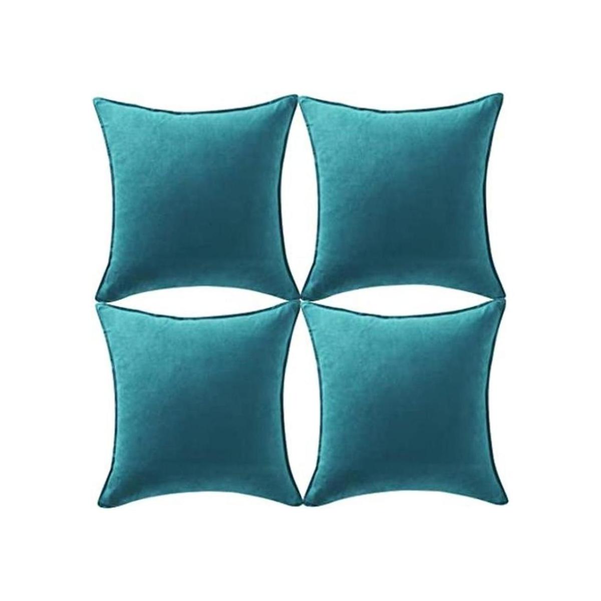 Fancy Homi Paquete de 4 fundas de almohada decorativas de
