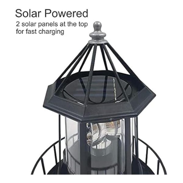 Faro LED con energía solar lámpara giratoria de 360_2