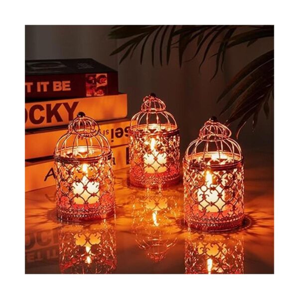 Farol colgante de jaula para pájaros 2 piezas de metal_5