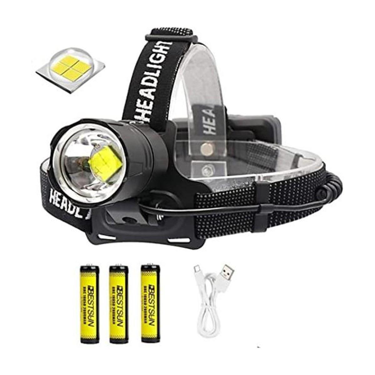 Faro LED recargable ultra brillante de alta lúmenes 10000