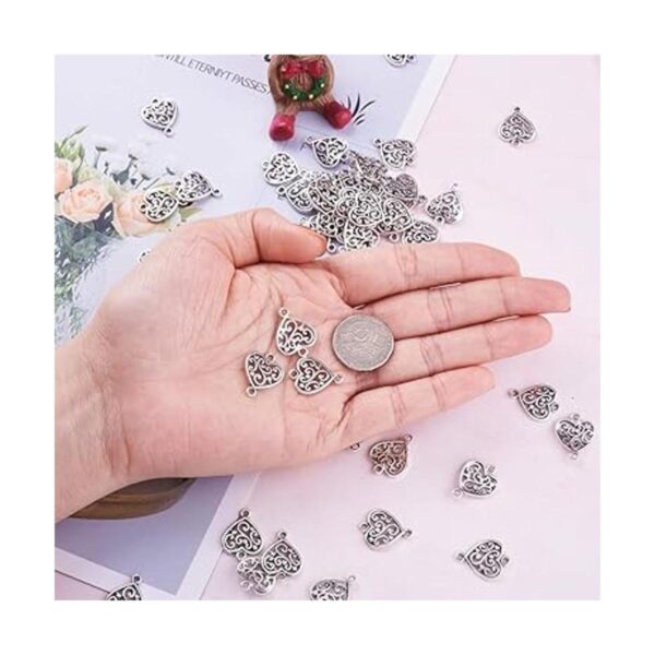 Fashewelry 100 piezas de plata envejecida con forma de