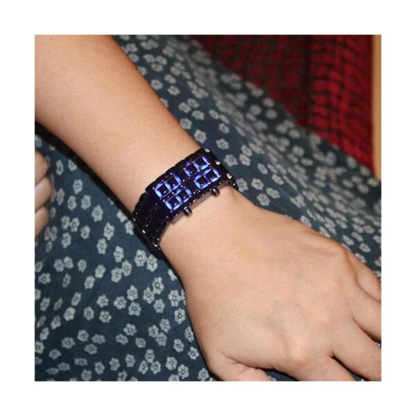 Fashion Mens Binary Sports Watch Digital LED Matrix