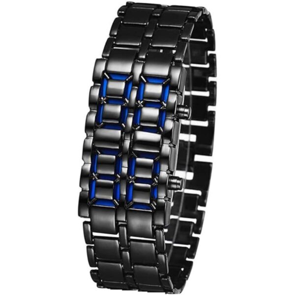 Fashion Mens Binary Sports Watch Digital LED Matrix