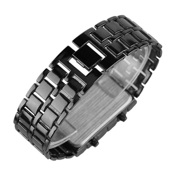 Fashion Mens Binary Sports Watch Digital LED Matrix